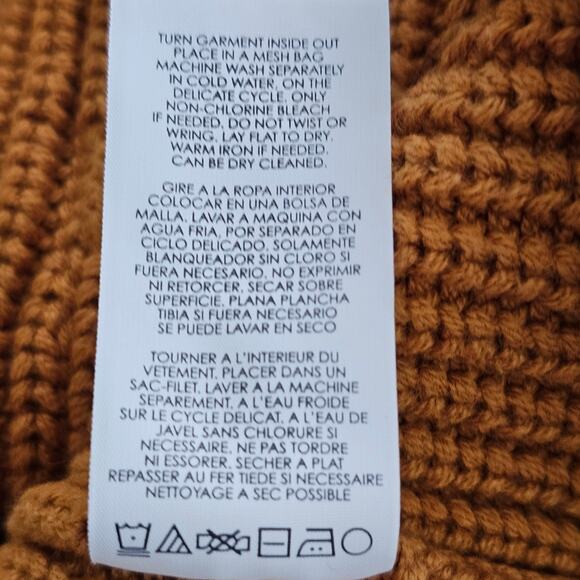 Cabi golden brown boat neck rib knit pullover sweater Small - Picture 9 of 9